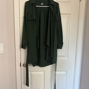 Vero Moda green open front coat